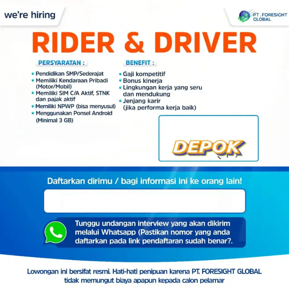 KURIR MOTOR DAN MOBIL SPX EXPRESS SESUAI DOMISILI DEPOK