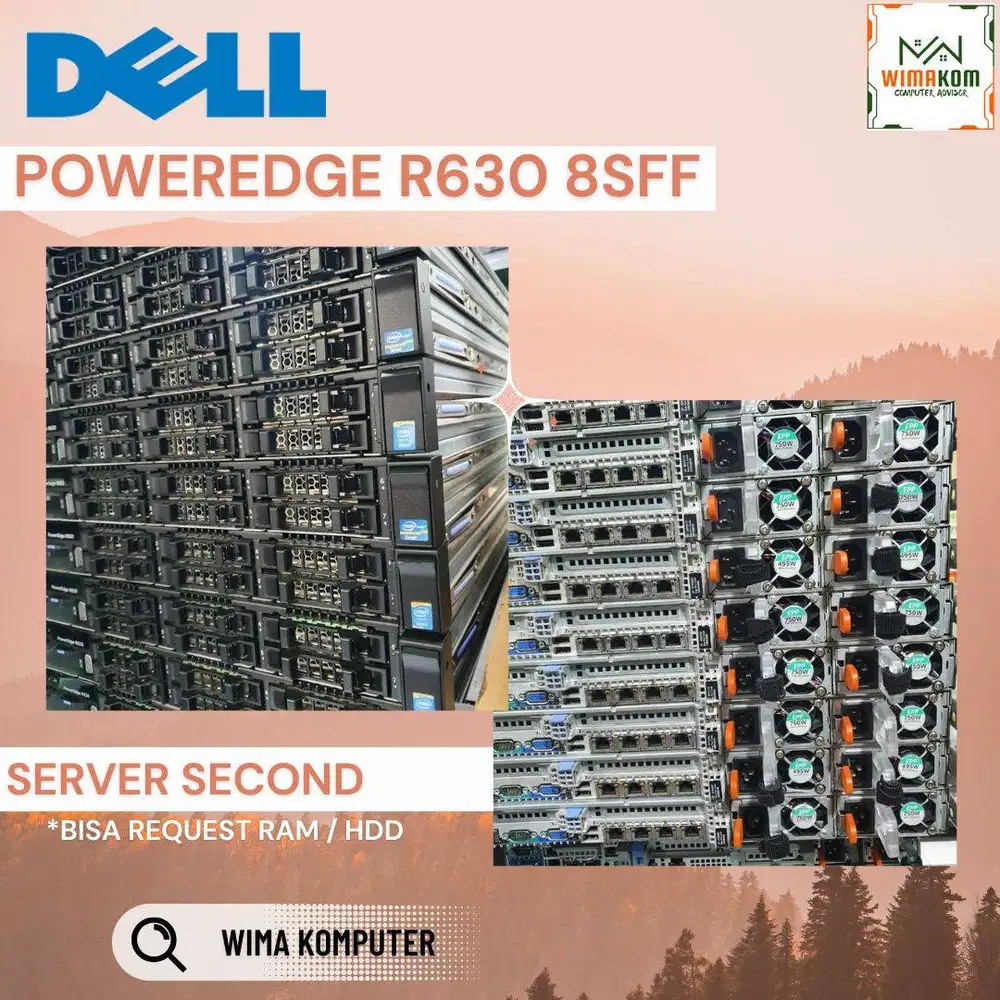 SERVER DELL R630 8 SFF 2x XEON E5-2630v3 32 CORE RAM 64GB SAS 2.4TB