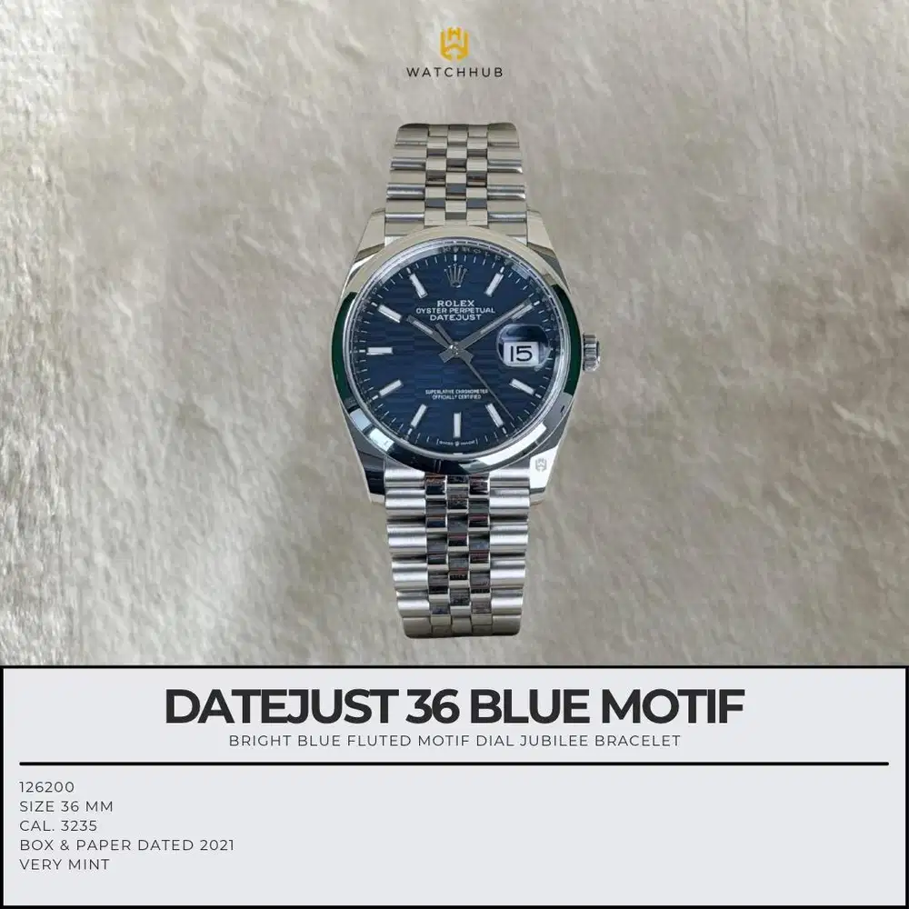 Rolex Datejust 36 Blue Motif 126200