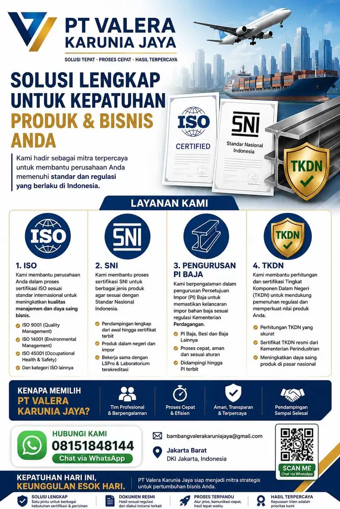 Kami membantu perusahaan dalam proses pengurusan dan pendampingan terk