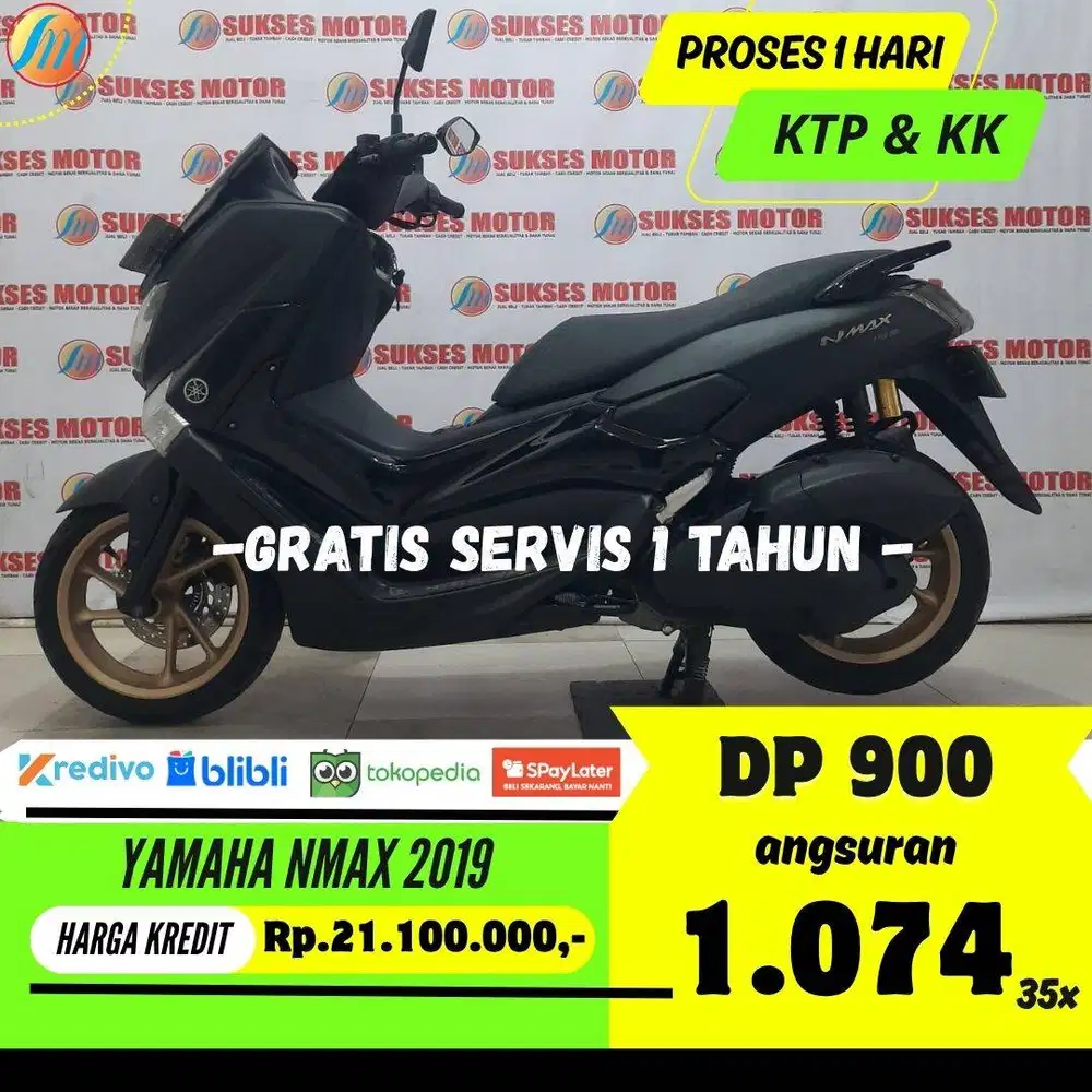 YAMAHA NMAX 2019  DP CUKUP 900RIBU ANGSURAN SANGAT RINGAN BERGARANSI