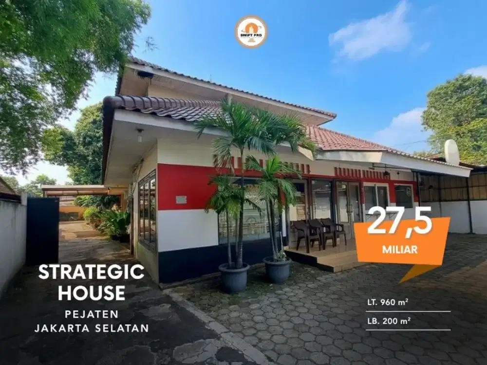 TEBUS MURAH! RUMAH CLASSIC DESIGN DI PEJATEN | TANAH KOTAK 20 × 48 M² | SIAP UNTUK KANTOR & RUANG USAHA HUB | DEKAT PEJATEN MALL, KEMANG VILLAGE, MRT