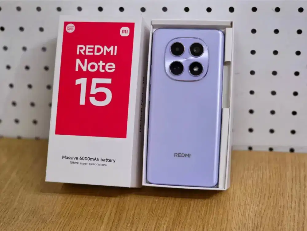 Redmi Note 15 4G, Layar Curved, Batrei 6000mAh, Spek Gaming