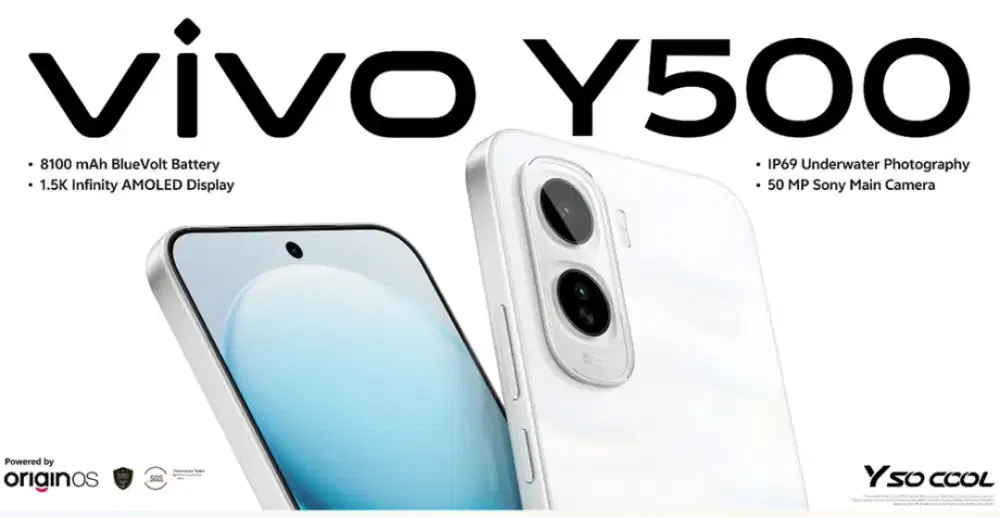 Vivo Y500,, bisa cicilan syarat KTP ajaa. Tnpa survei tnpa DP