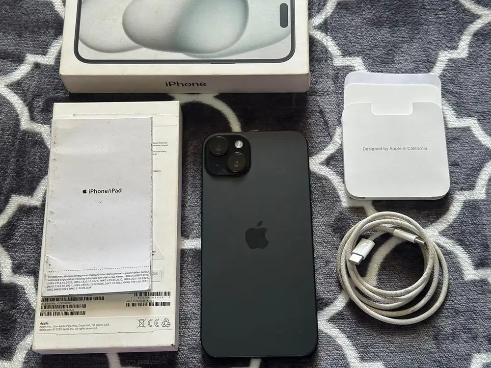 iPhone 15 Plus 128Gb Black Ex iBox Mulus Istimewa Bh Tinggi No Minus