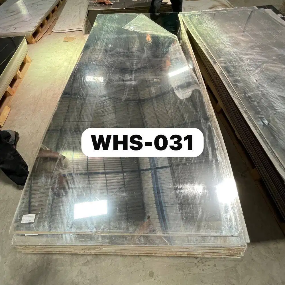 PVC Mirror Sheet Glossy / Wallpanel Dinding Motif Cermin Elegan / Pane
