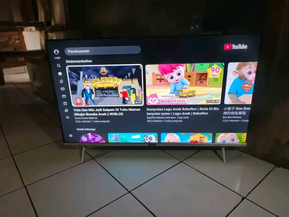 Smart tv android coocaa 40in dus lupa nyimpen
