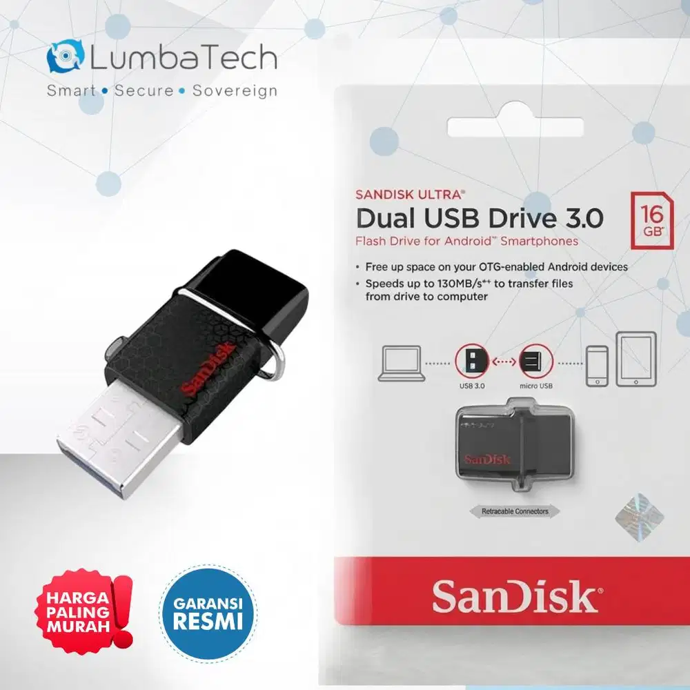 SanDISK 16GB Dual USB Drive 3.0