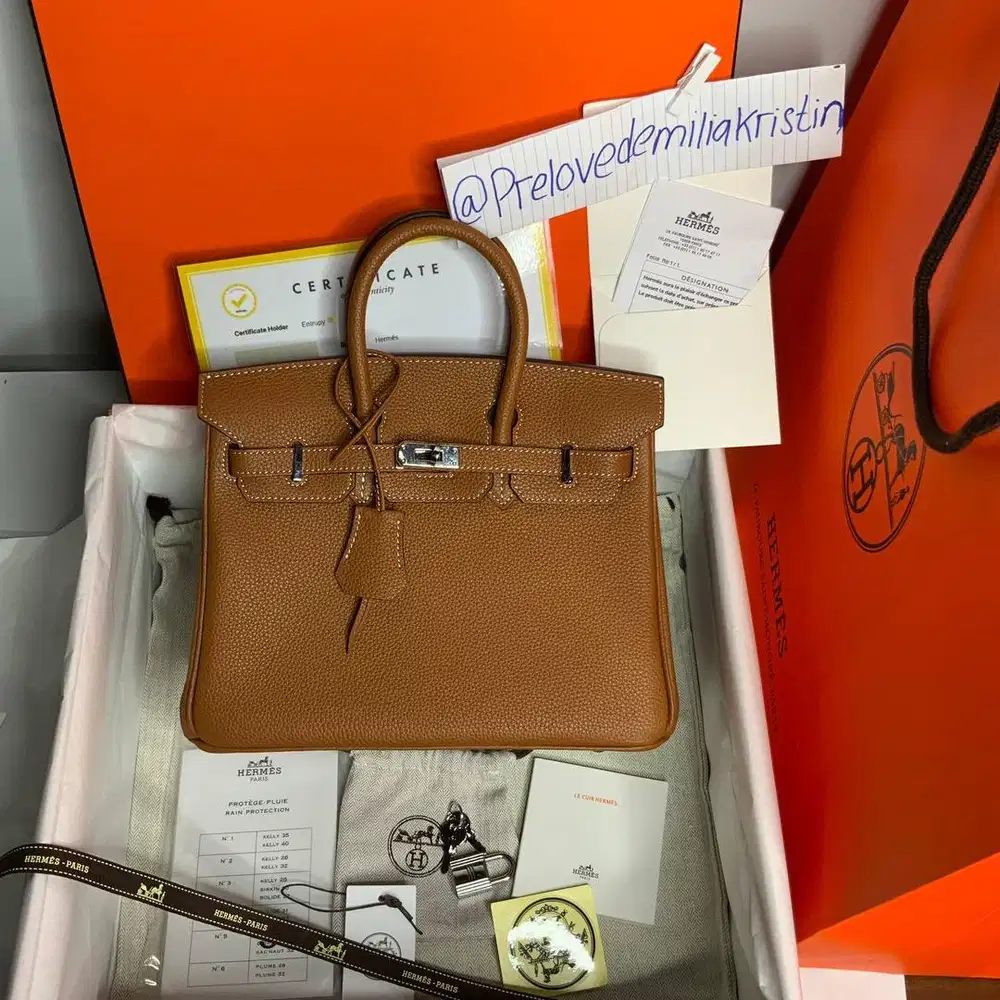 Preloved Birkin 25 Gold Togo Phw Authentic