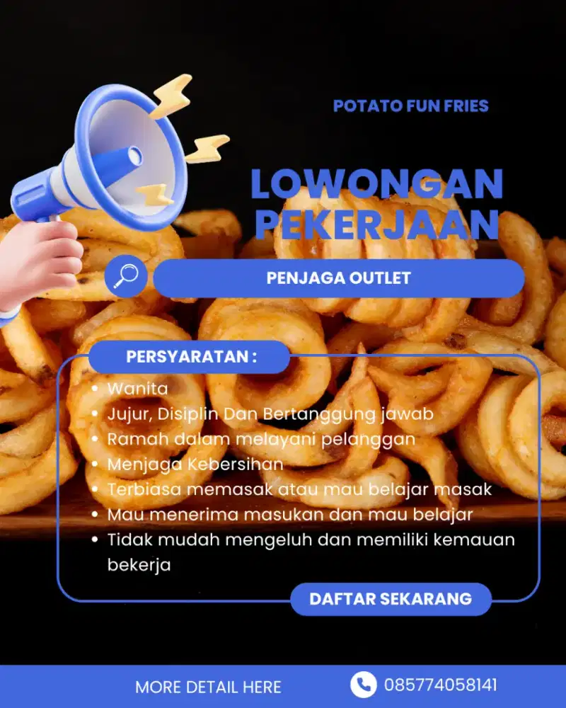 Penjaga stand potato fun fries