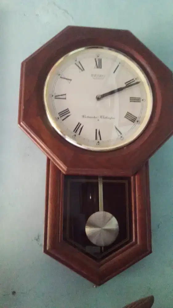jam bandul jadul antik SEIKO WESTMINSTER WHITTINGTON PEREMPATAN