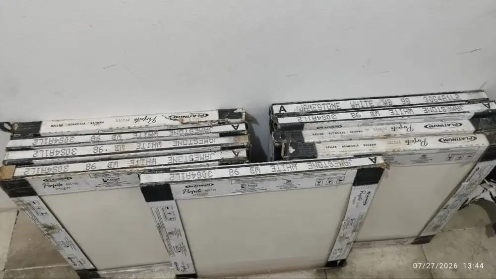 Keramik Platinum Jameston 60x60cm dan Rockwool Asia Uk 1200x600x50mm