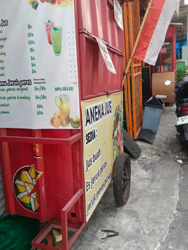 Gerobak serba guna bisa pake buat kompor juga dagang es