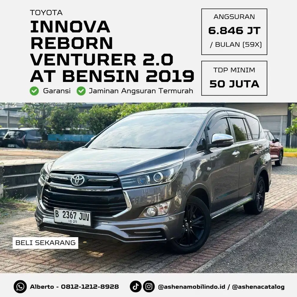 (Low KM) Innova Reborn Venturer 2.0 AT Bensin Grey Captain Seat