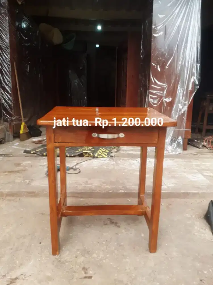 Meja kayu jati tua antik tingling bisa buat keja bekas bogor