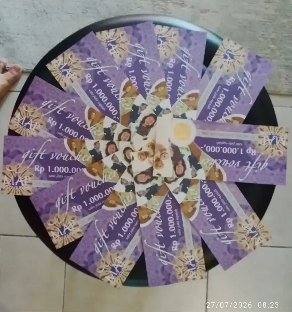 Voucher MAP nilai per lembar 1.000.000