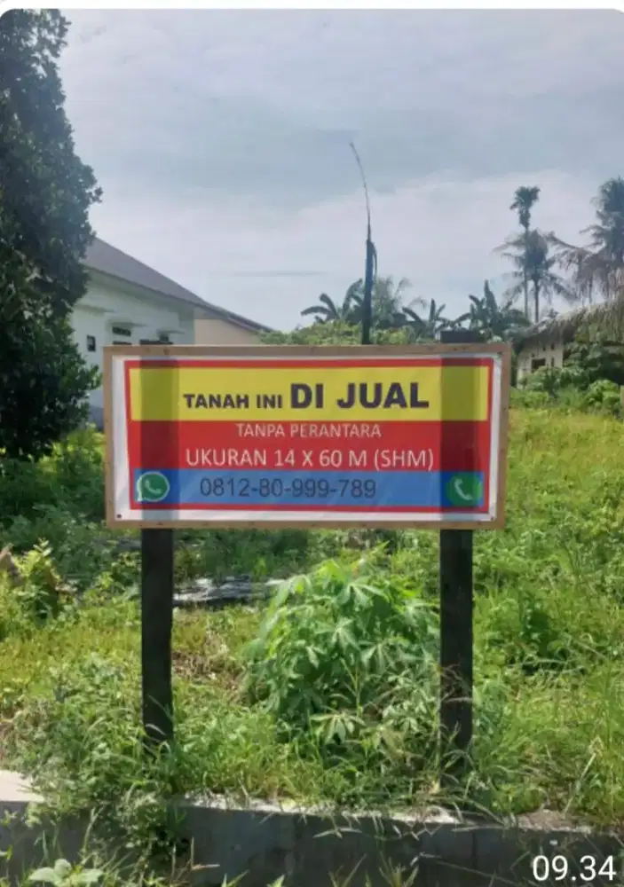 Dijual tanah di Jl Madiun, Beringin, Deliserdang dekat SPBU Beringin