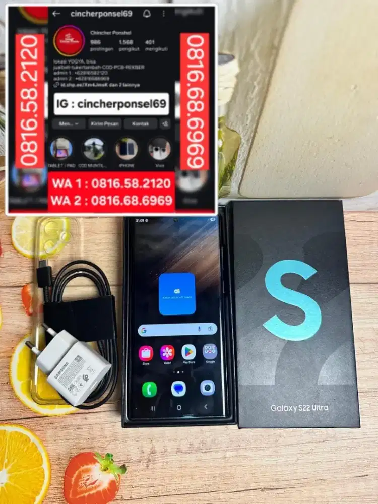 Jual samsung S22 ULTRA 5g 12/512 siap pakai istimewa