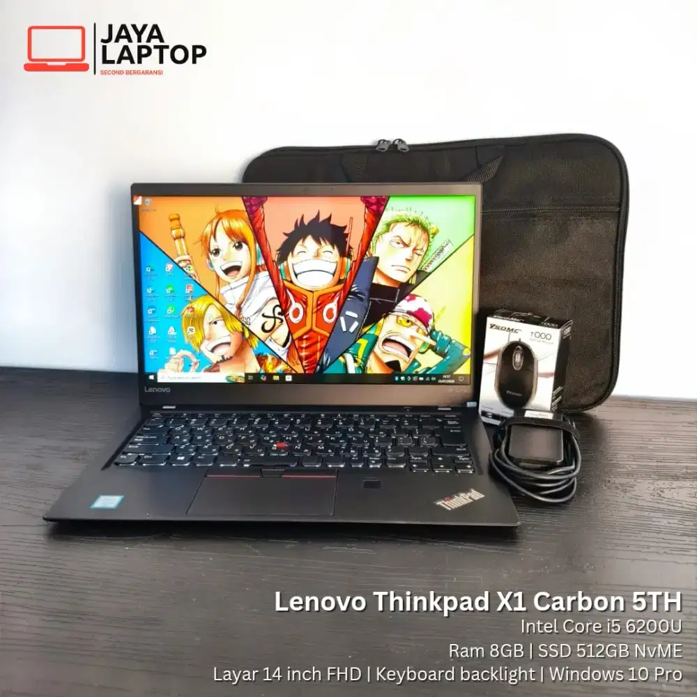 Lenovo Thinkpad X1 Carbon 5th i5 RAM 8GB SSD 512GB Laptop Second Bekas