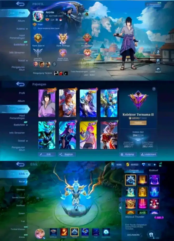 Jual akun mobile legends