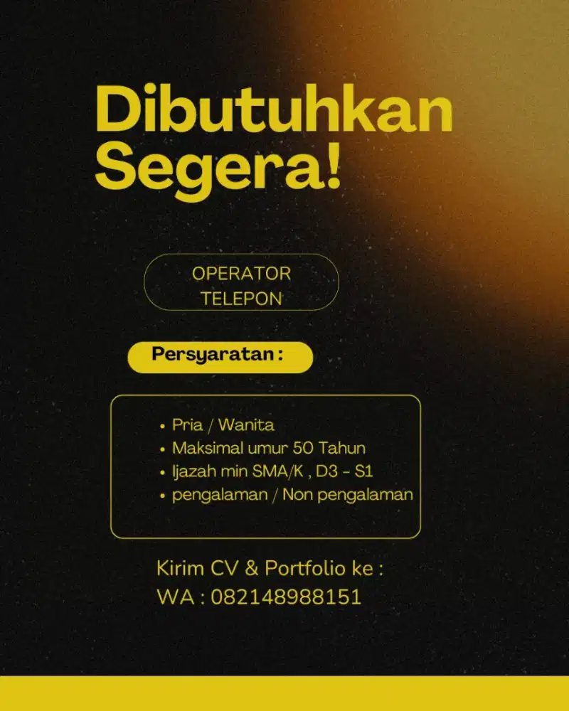 LOWONGAN KERJA JAKARTA JULI-AGUSTUS 2026