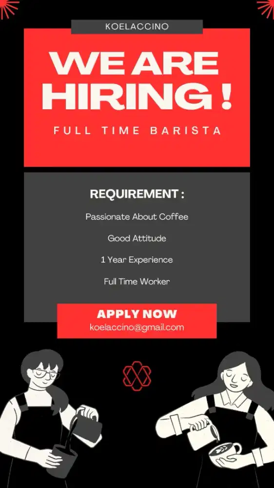 DICARI BARISTA FULL TIME