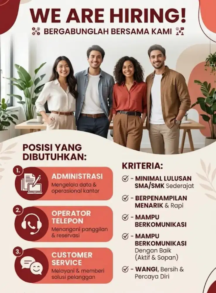 Dibuka lowongan pekerjaan untuk semua kalangan