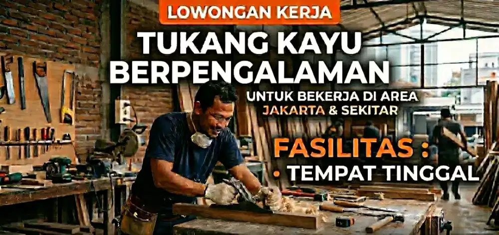Dicari Tukang Kayu Berpengalaman