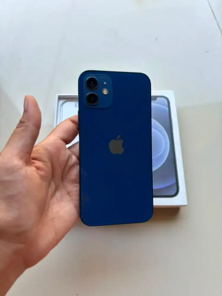 iPhone 12 Blue 128GB Beacukai Resmi Sinyal Permanen - second