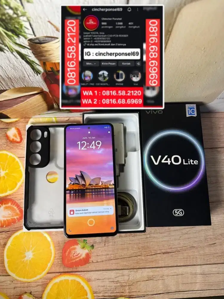 Jual hp Vivo V40 lite 5g 8/256 istimewa siap pakai