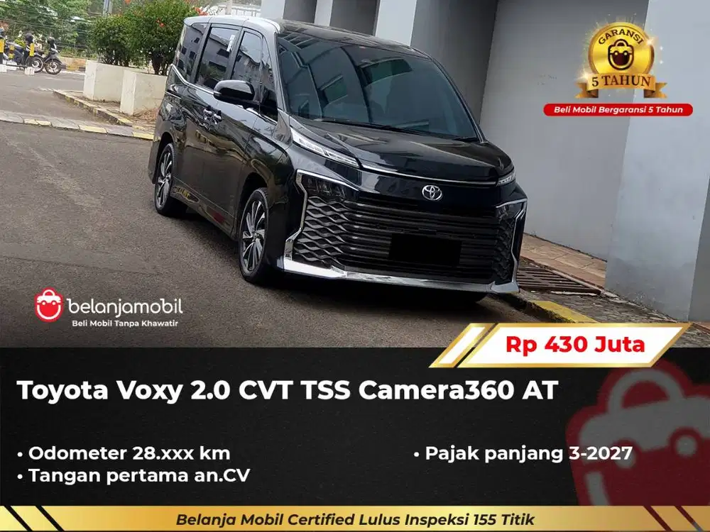 [ GARANSI 5TH ] Toyota Voxy 2.0 CVT TSS Camera360 2024/2025