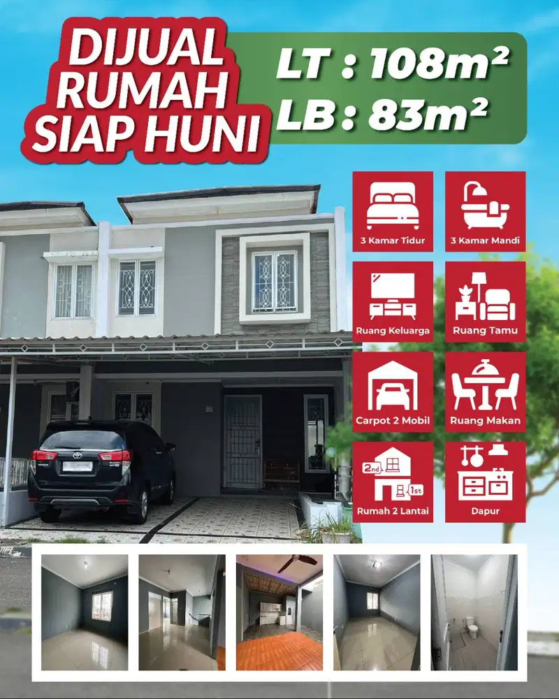 DIJUAL RUMAH CLUSTER DI PUSAT KOTA BEKASI - PERUM SAKURA REGENCY 3
