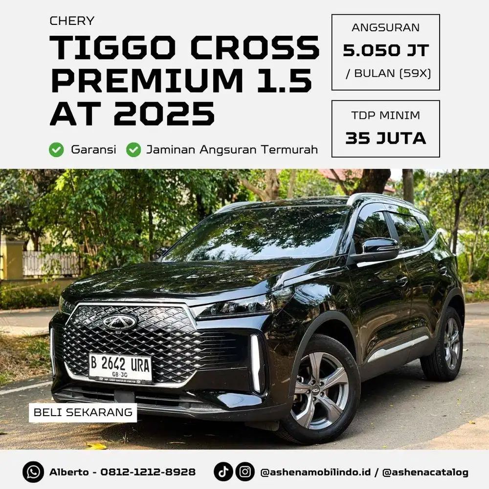 (Low KM) Chery Tiggo Cross 1.5 Premium AT Hitam Sunroof DP Minim 35jt