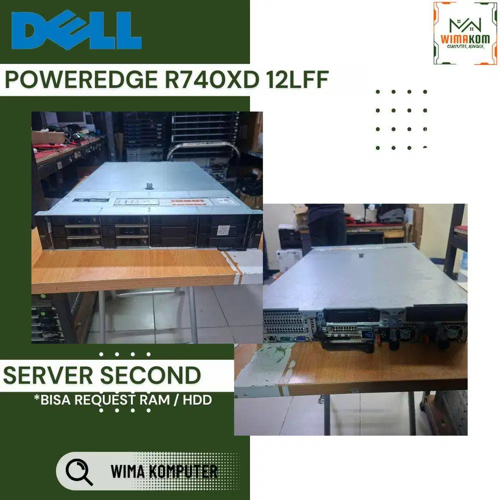 SERVER DELL R740XD 12 LFF 2x Gold 6138 80 CORE RAM 64GB SSD SAS 1.6TB