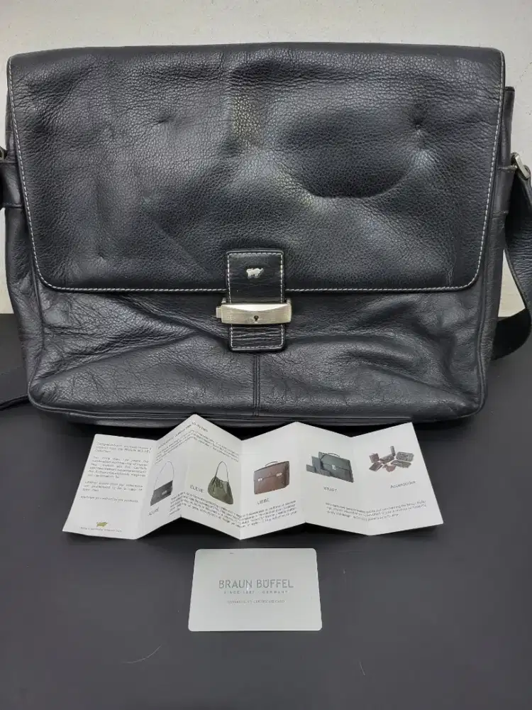 TAS Braun Buffel black original 100% + sertifikat nya lengkap
