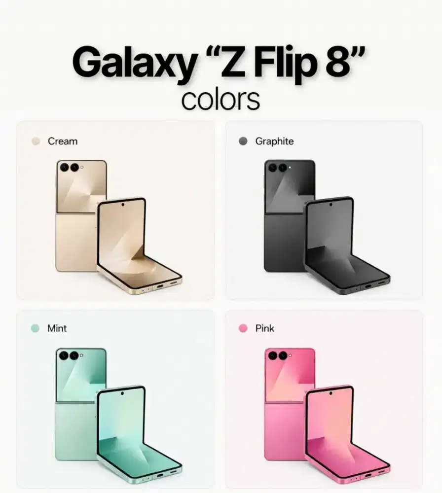 Pre order Samsung galaxy Z Flip8 benfit hingga 9jt