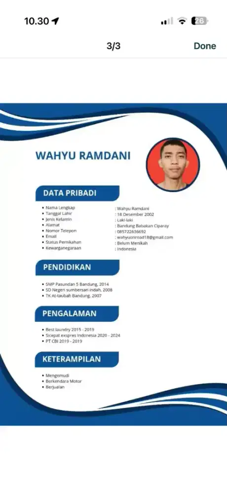 Sedang mencari pekerjaan