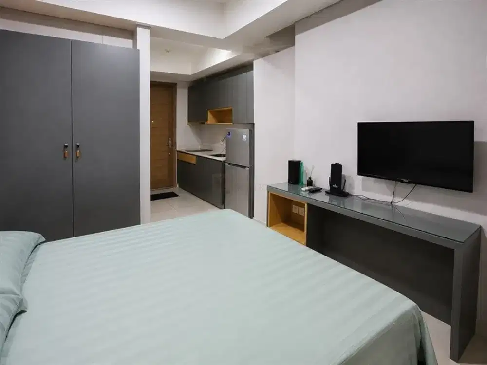 Grab Fast! Disewakan Studio TARES Furnished Minimalis Dekat UNTAR, Trisakti, Central Park Podomoro City & APL Tower Jakarta Barat