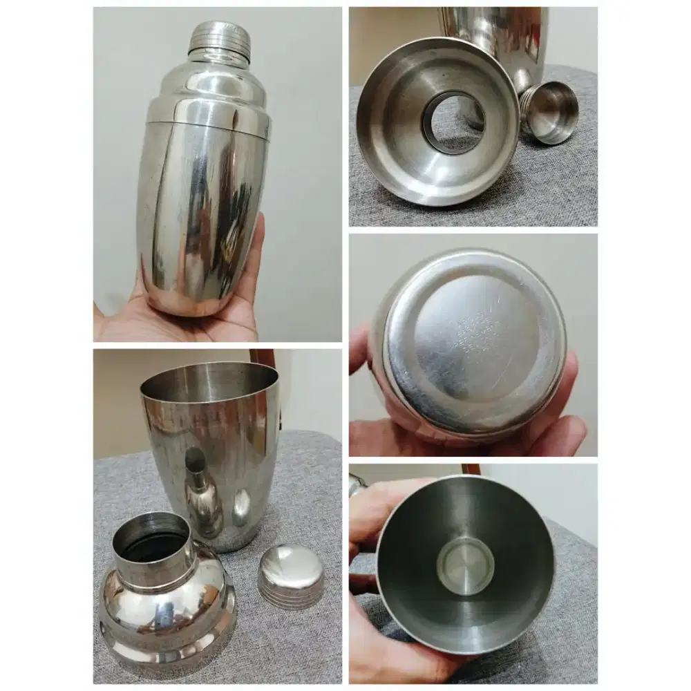 Botol Shaker Stainless Tebal Import 450 ml