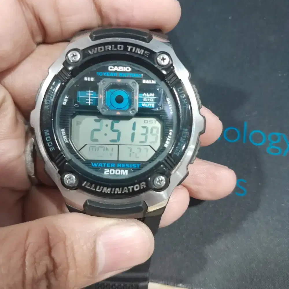 JAM TANGAN CASIO DIGITAL AE-2000 W ASLI ORIGINAL JUAL CEPAT