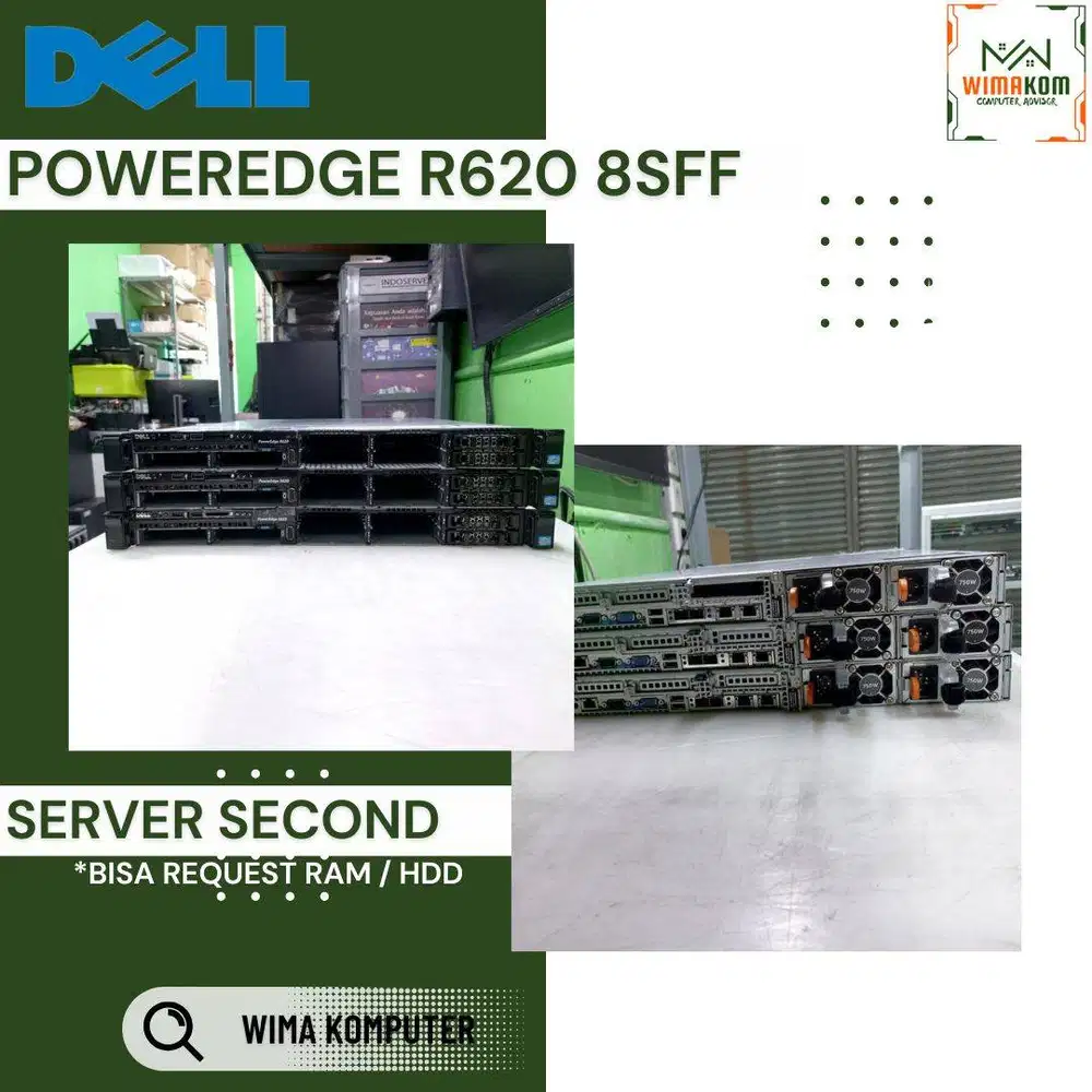 SERVER DELL R620 8 SFF 2x XEON E5-2667 24 CORE RAM 16GB SAS 600GB