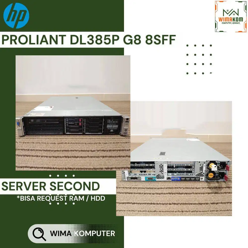SERVER HP DL385 G8 8SFF 2x AMD Opteron 6274 32CORE RAM 128GB SAS 2.4TB