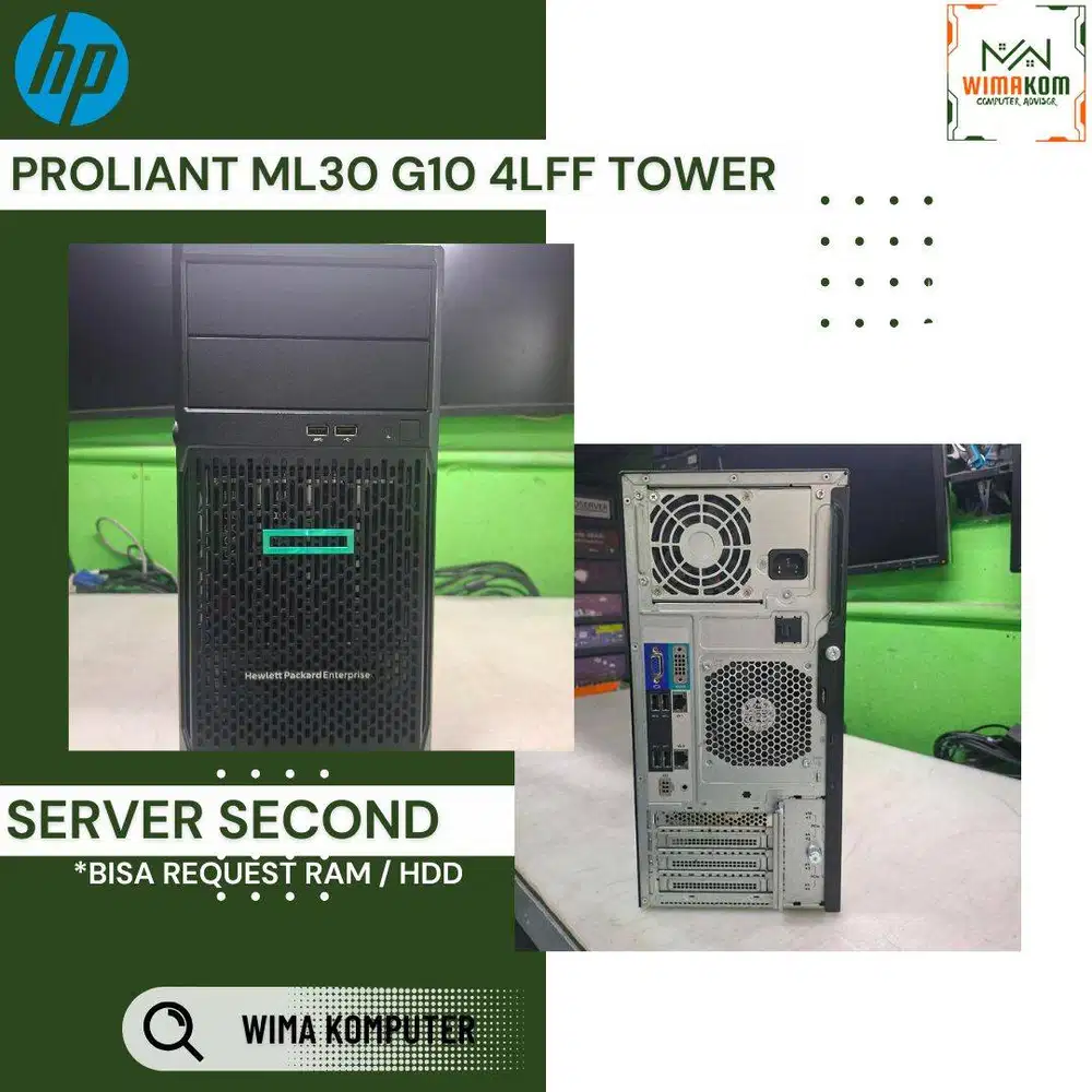 SERVER HP ML30 G10 4 LFF XEON E-2124 4 CORE RAM 16GB SATA 1TB