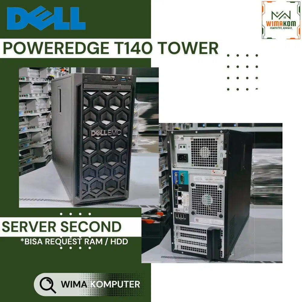 SERVER DELL T140 TOWER XEON E-2124 4 CORE RAM 8GB SAS 900GB
