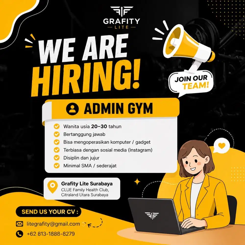 Dibutuhkan administrasi gym