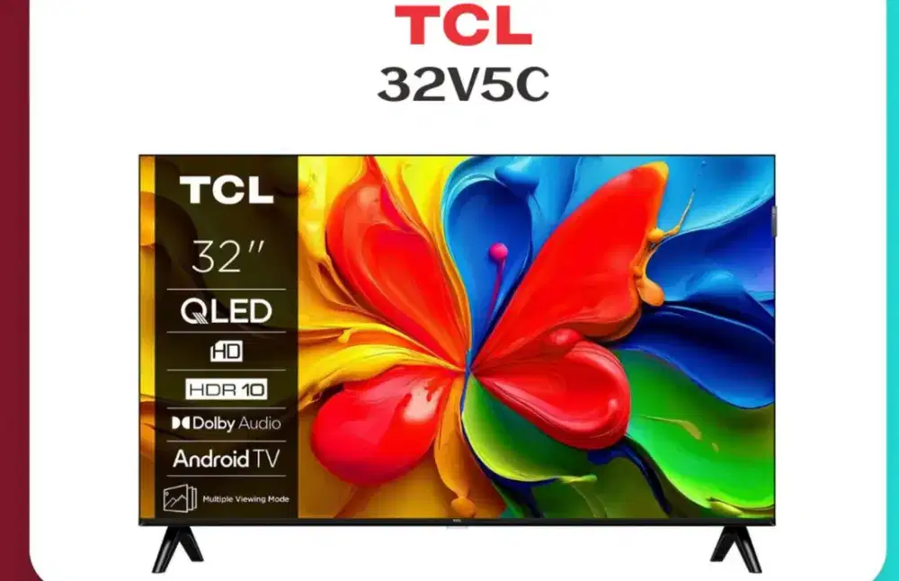 PROMO TERMURAH! QLED TCL GOOGLE 32 FULL HD BEZELESS CASH & KREDIT