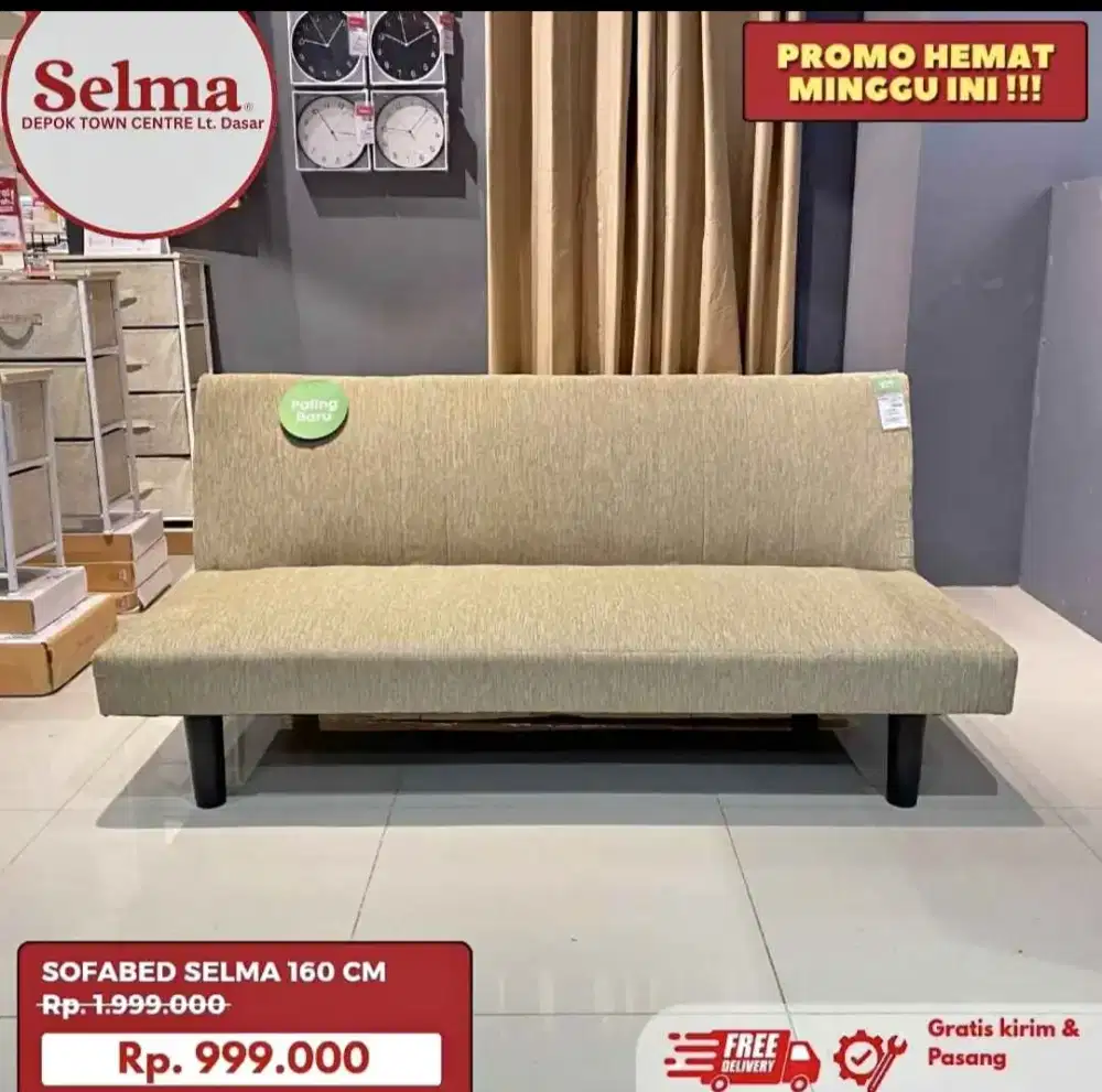 TERLARIS SOFA BED RELAX OAT BROWN - GREY MURAH MINIMALIS DIBAWAH 1JUTA