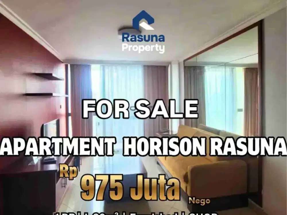 Dijual, Apartment Horison Rasuna, 1 BR, Furnished, SHGB, Lt 32