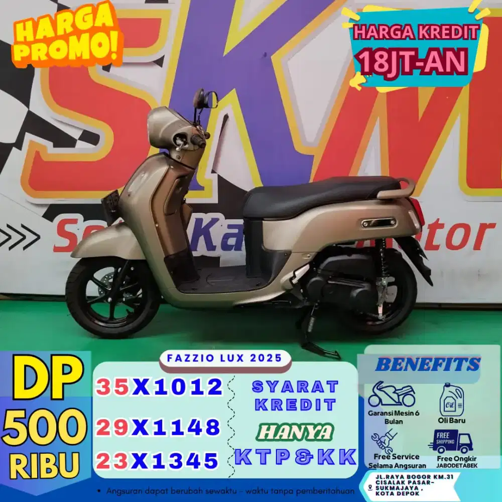 DP murah 500rb Yamaha fazzio 2025 cash/credit