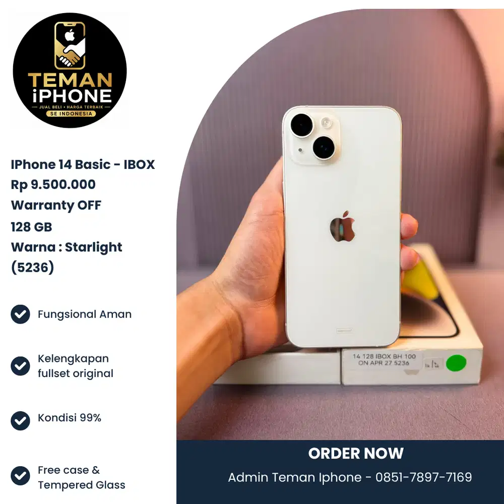 iPhone 14 Basic 128 Resmi IBOX